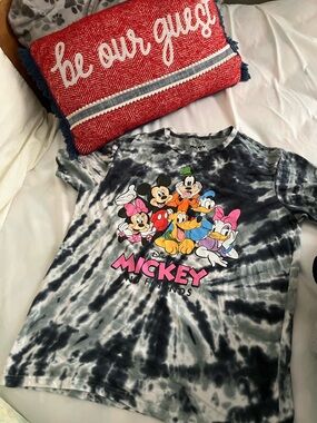 Disney Navy & White Tie-Dye Mickey & Friends Graphic Tee